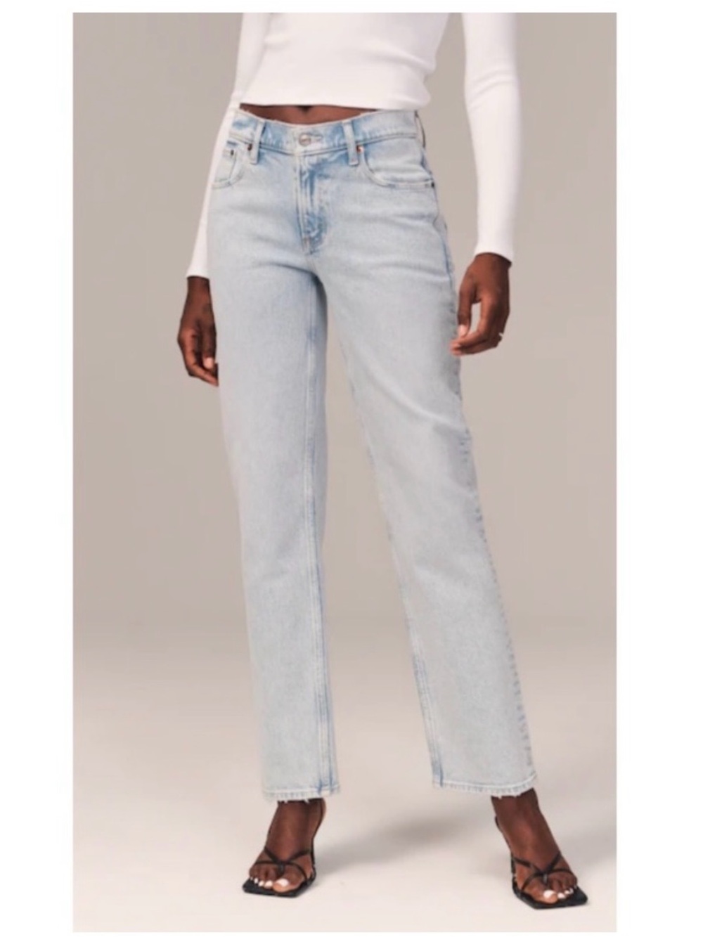 Abercrombie & Fitch The 90s Boot Low Rise Jeans Light Wash Blue Women’s 33